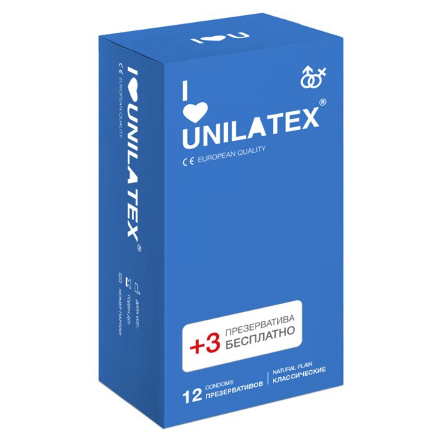 Презервативы "Unilatex" классика, 15шт 