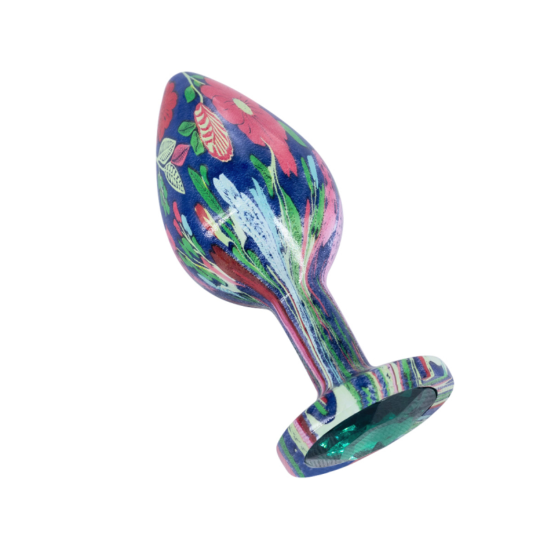 Пробка с бирюзовым кристаллом "Kanikule" с узором, S 